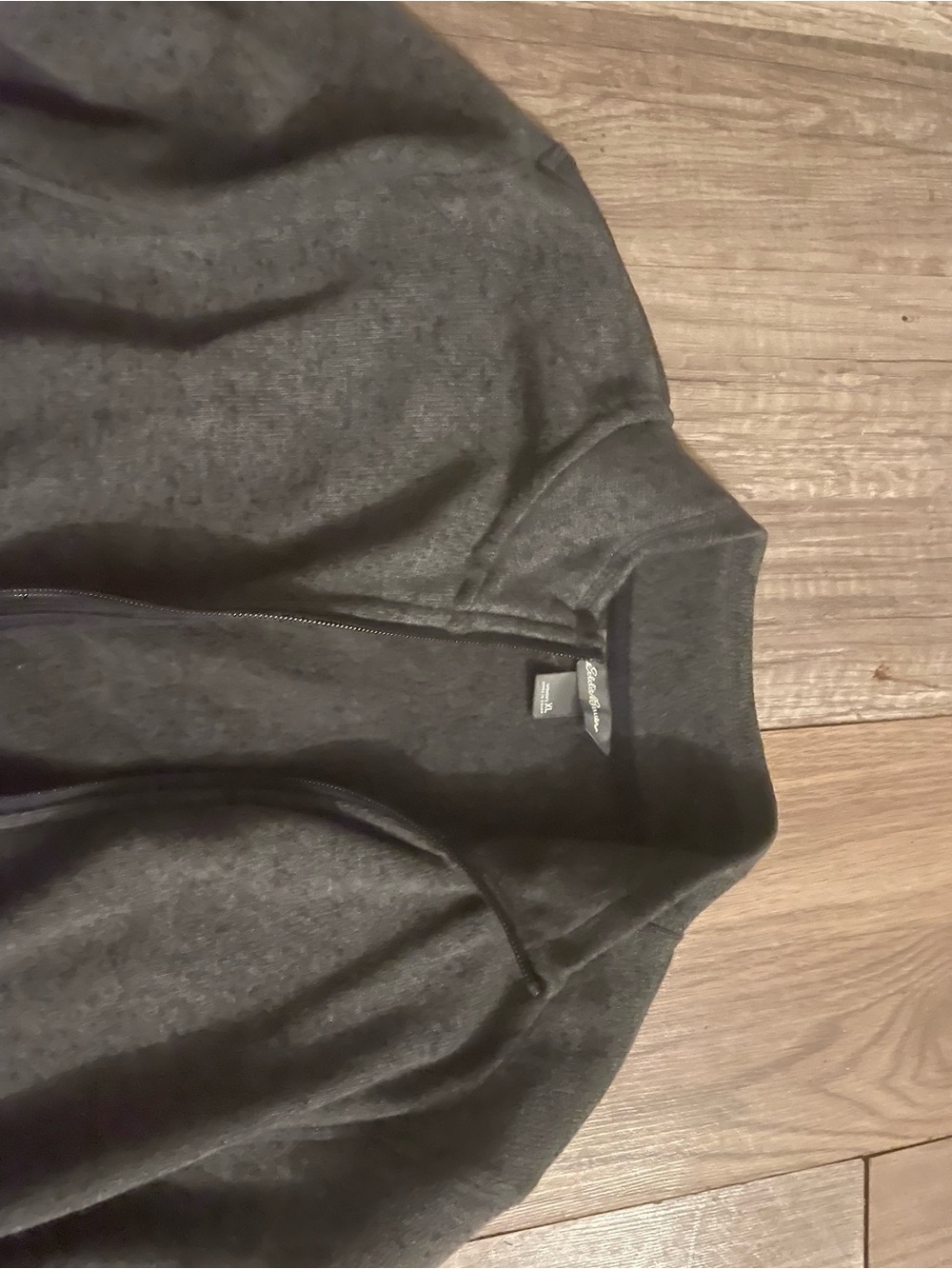 Eddie Bauer Men's Dark Gray Full-Zip Shirt Jacket